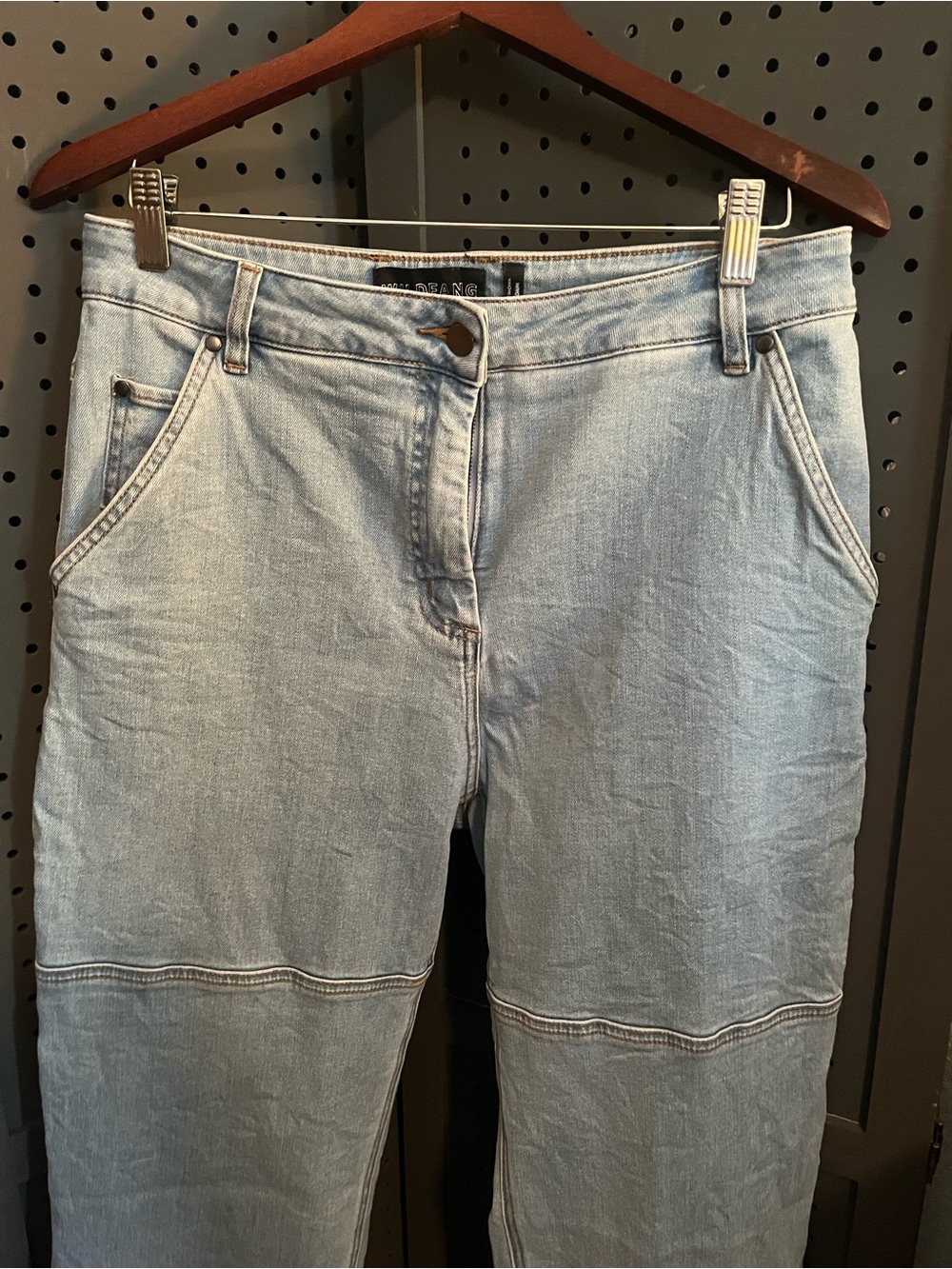 Wildfang Light Blue High-Rise Utility Jeans